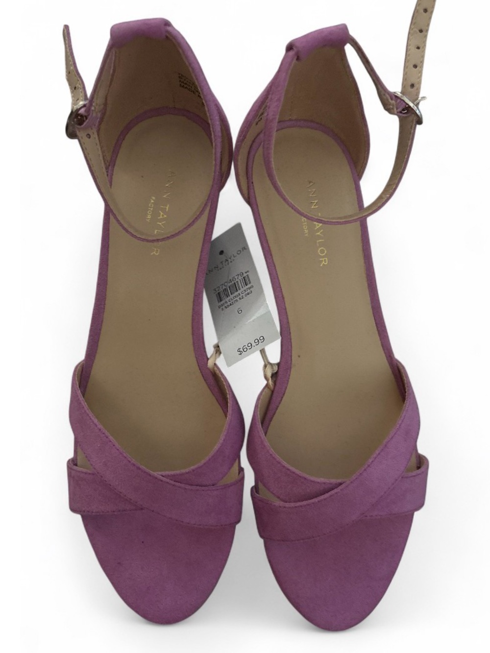Ann Taylor Lavender Ankle-Strap Heels
